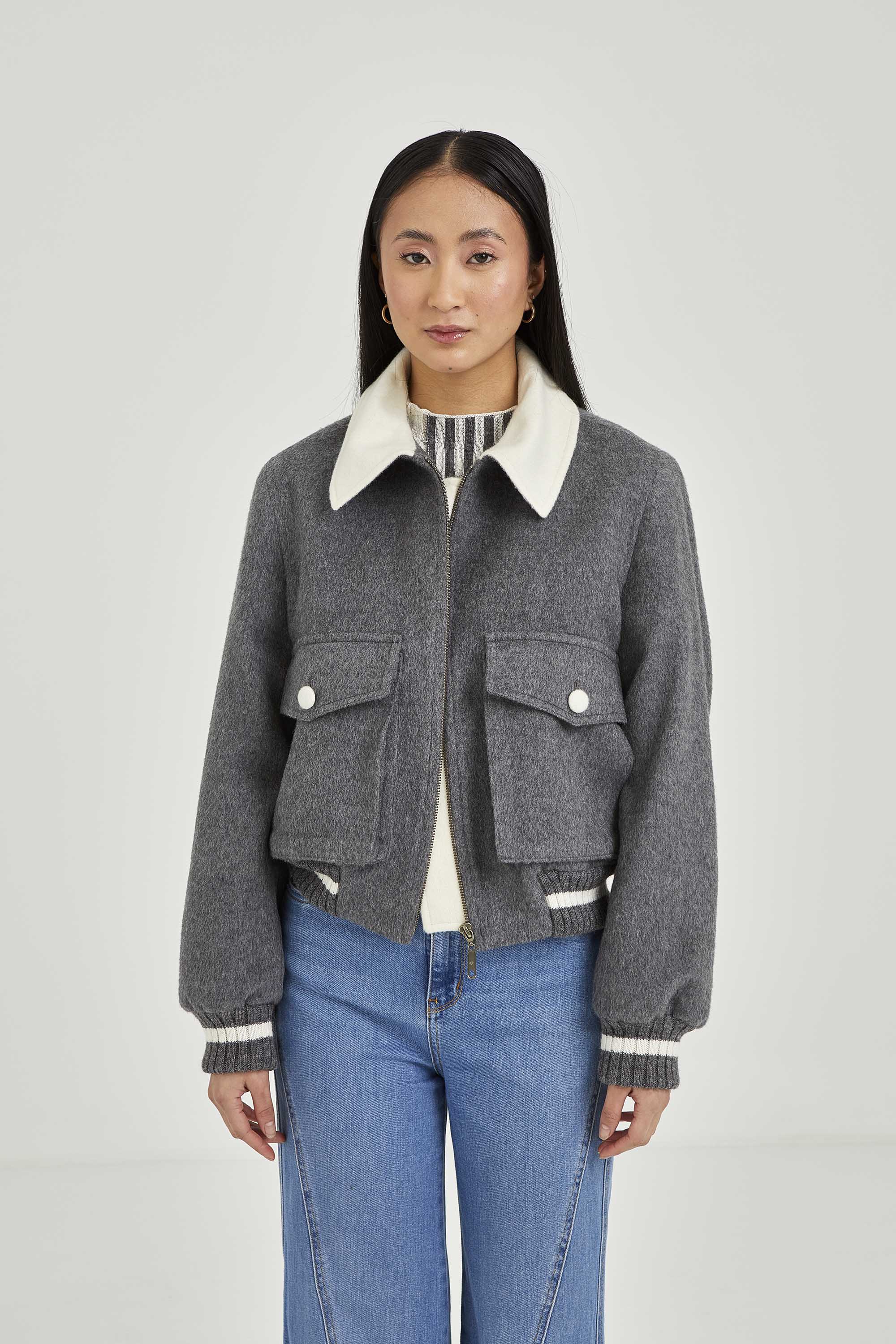 Baby Alpaca Bomber Jacket | Caroline