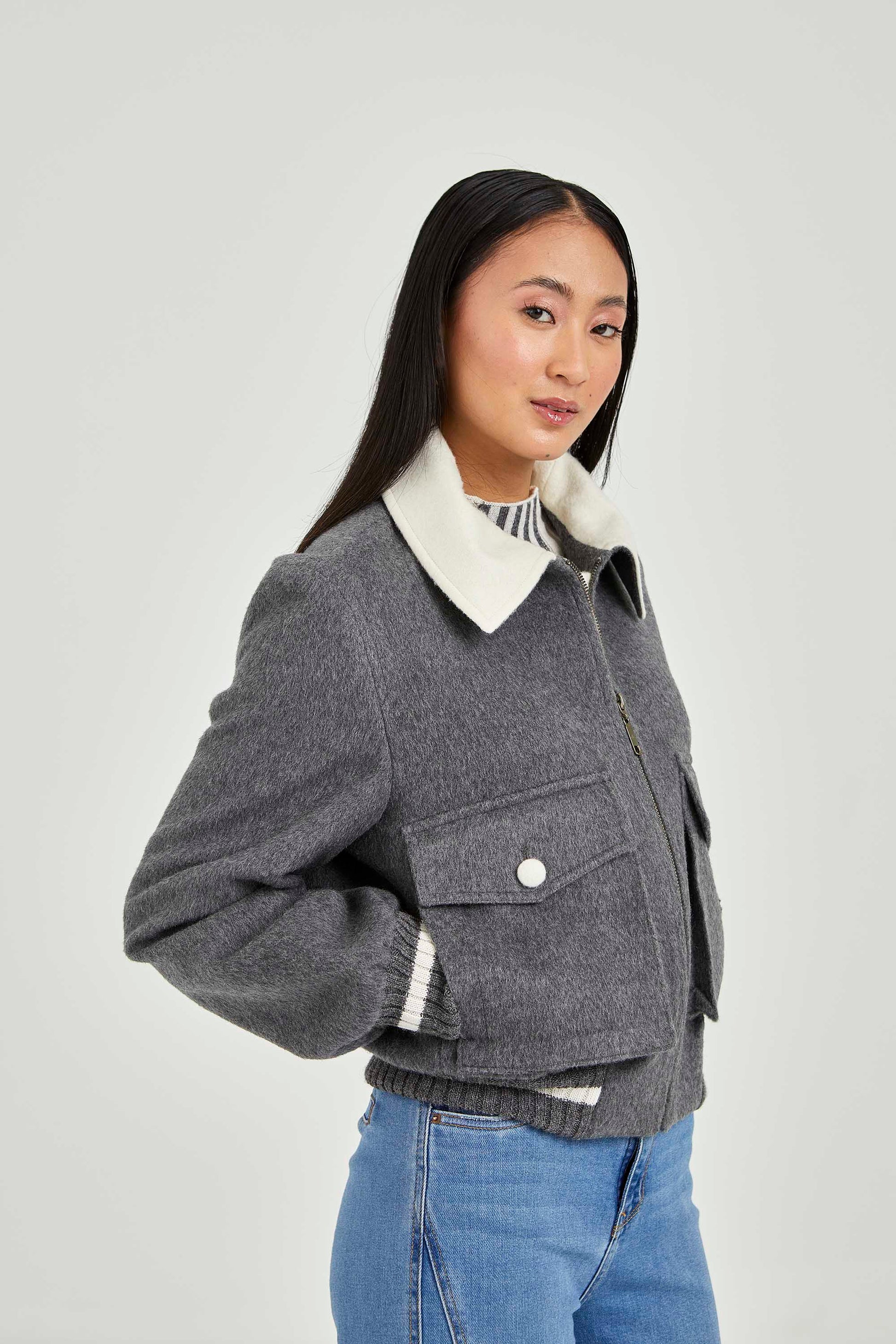 Baby Alpaca Bomber Jacket | Caroline