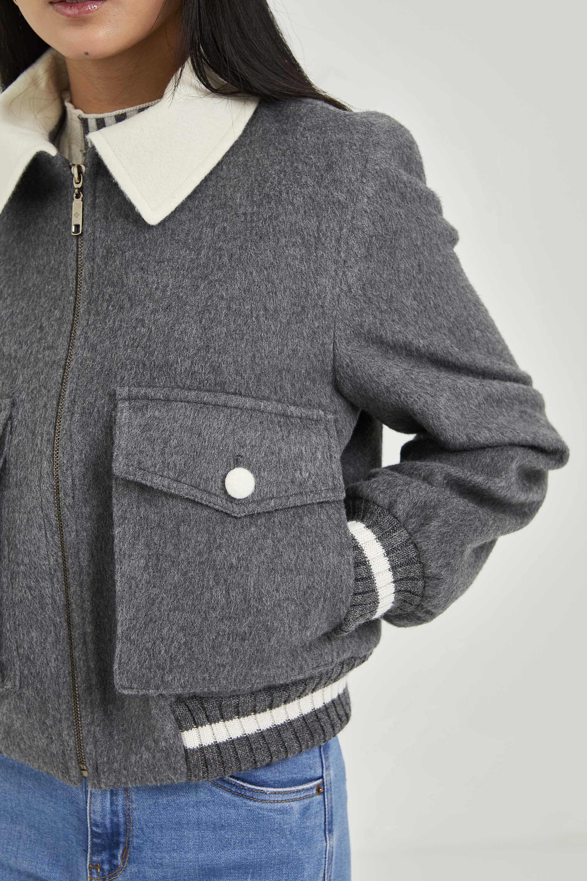 Baby Alpaca Bomber Jacket | Caroline