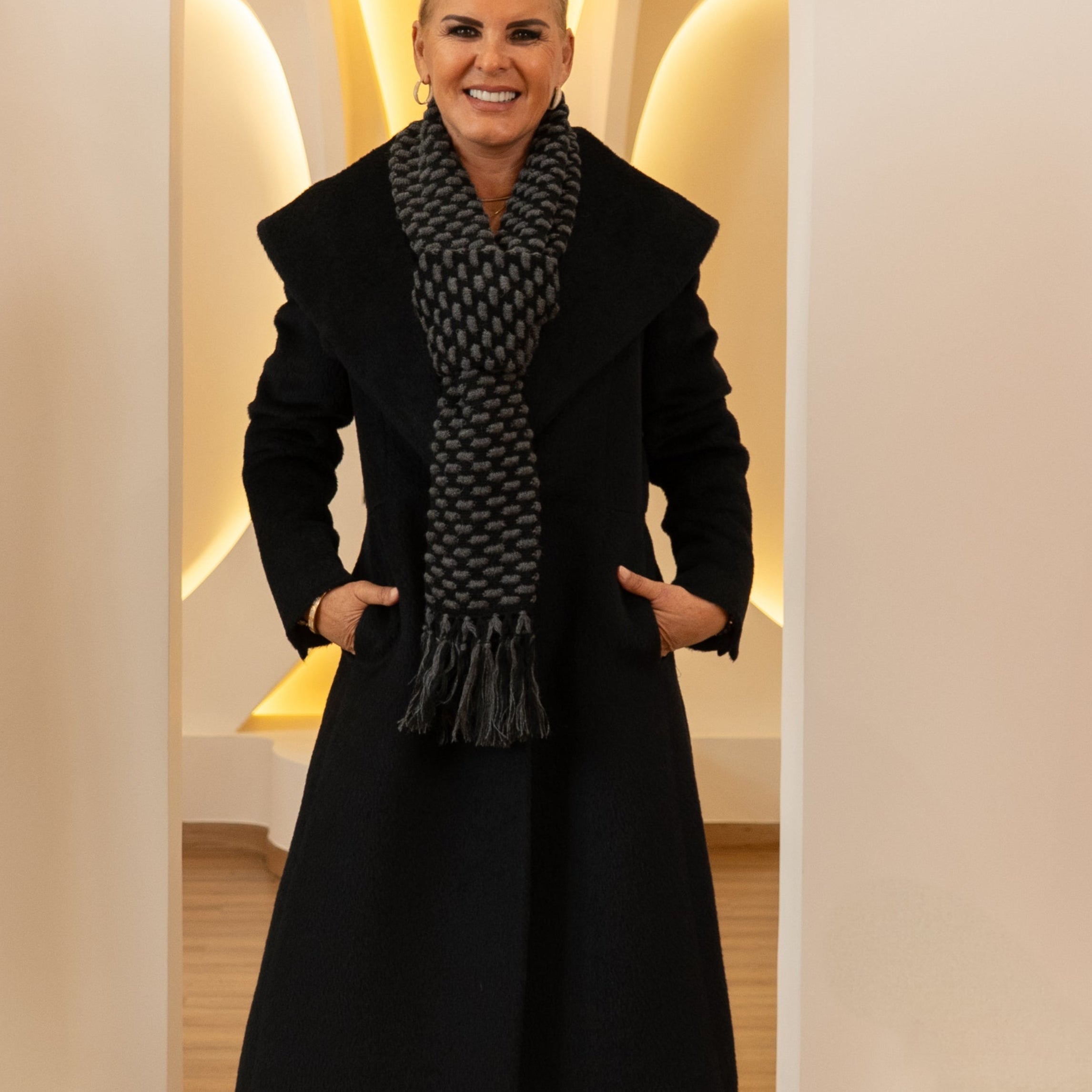 Baby Alpaca Coat Black Lady