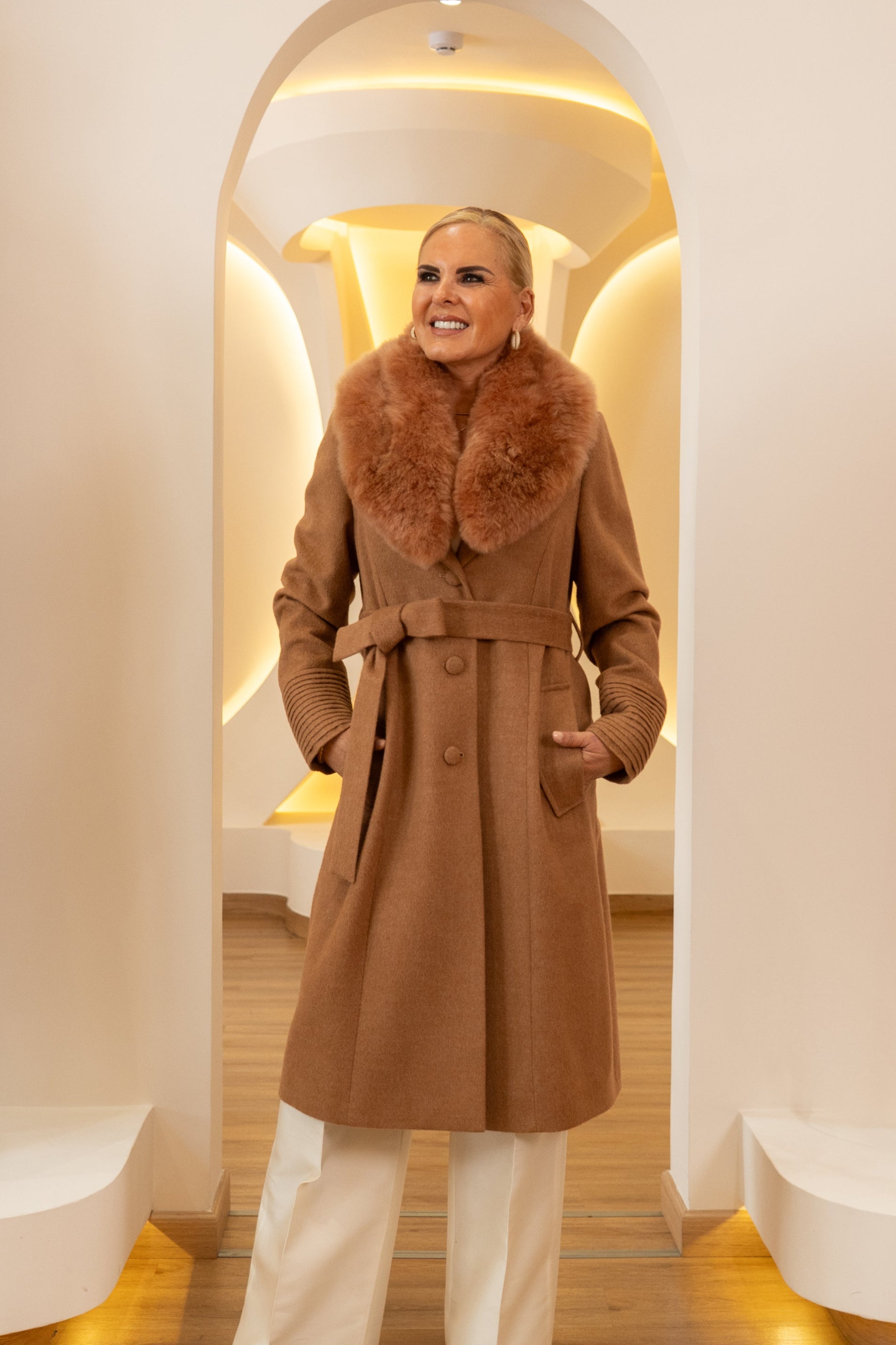 Baby Alpaca Coat Camel 