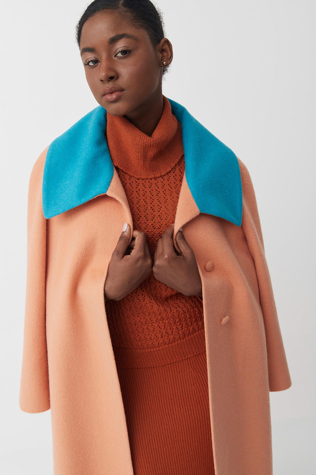 Baby Alpaca Two-Tone Coat | Luisa