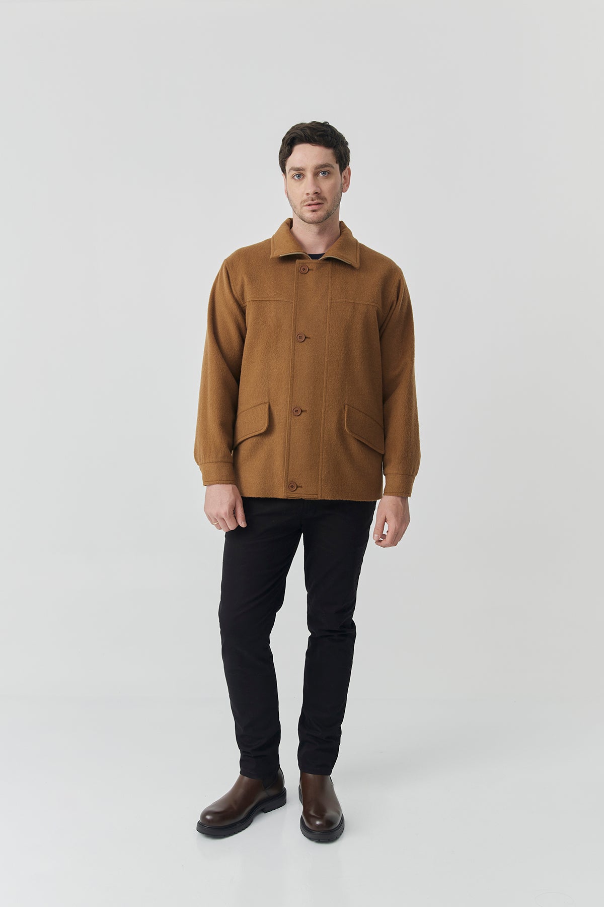 Camel Baby Alpaca Jacket | Theo Jacket