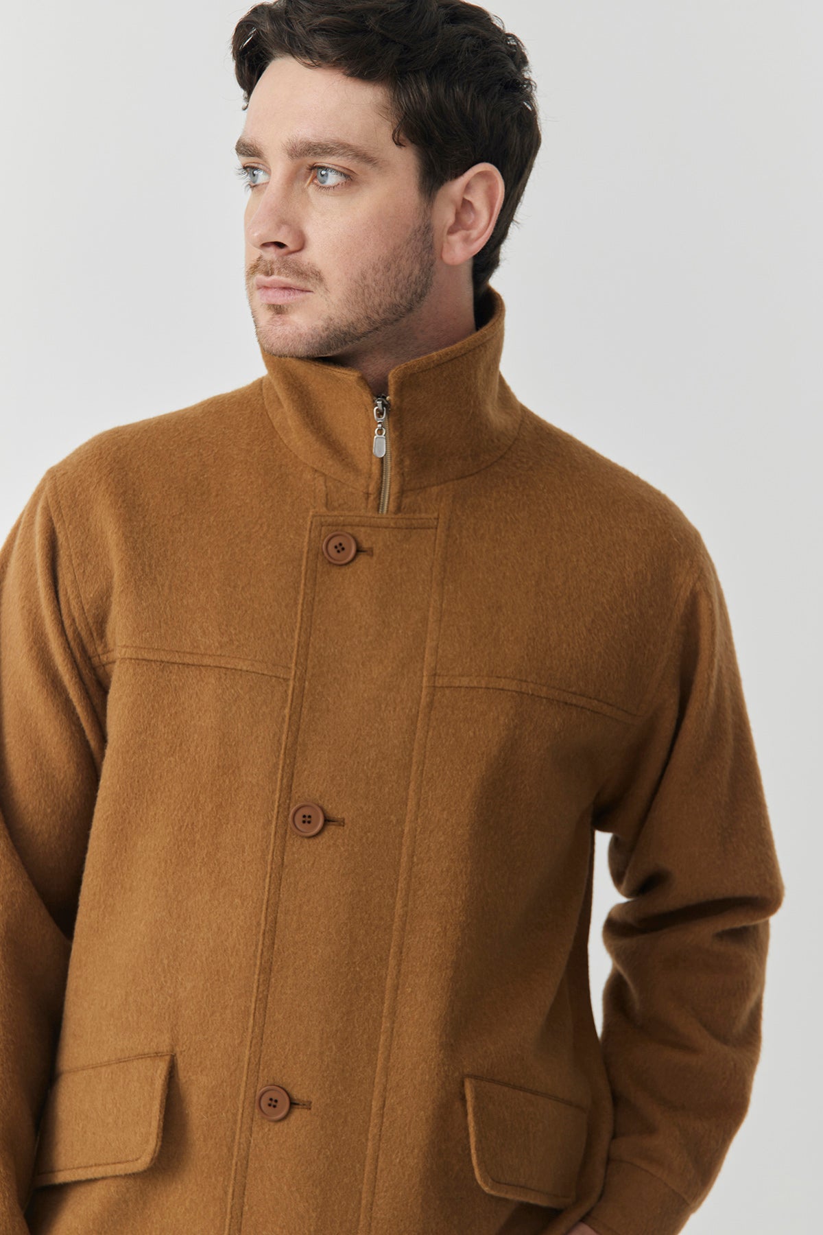 Black Baby Alpaca Jacket | Theo Jacket