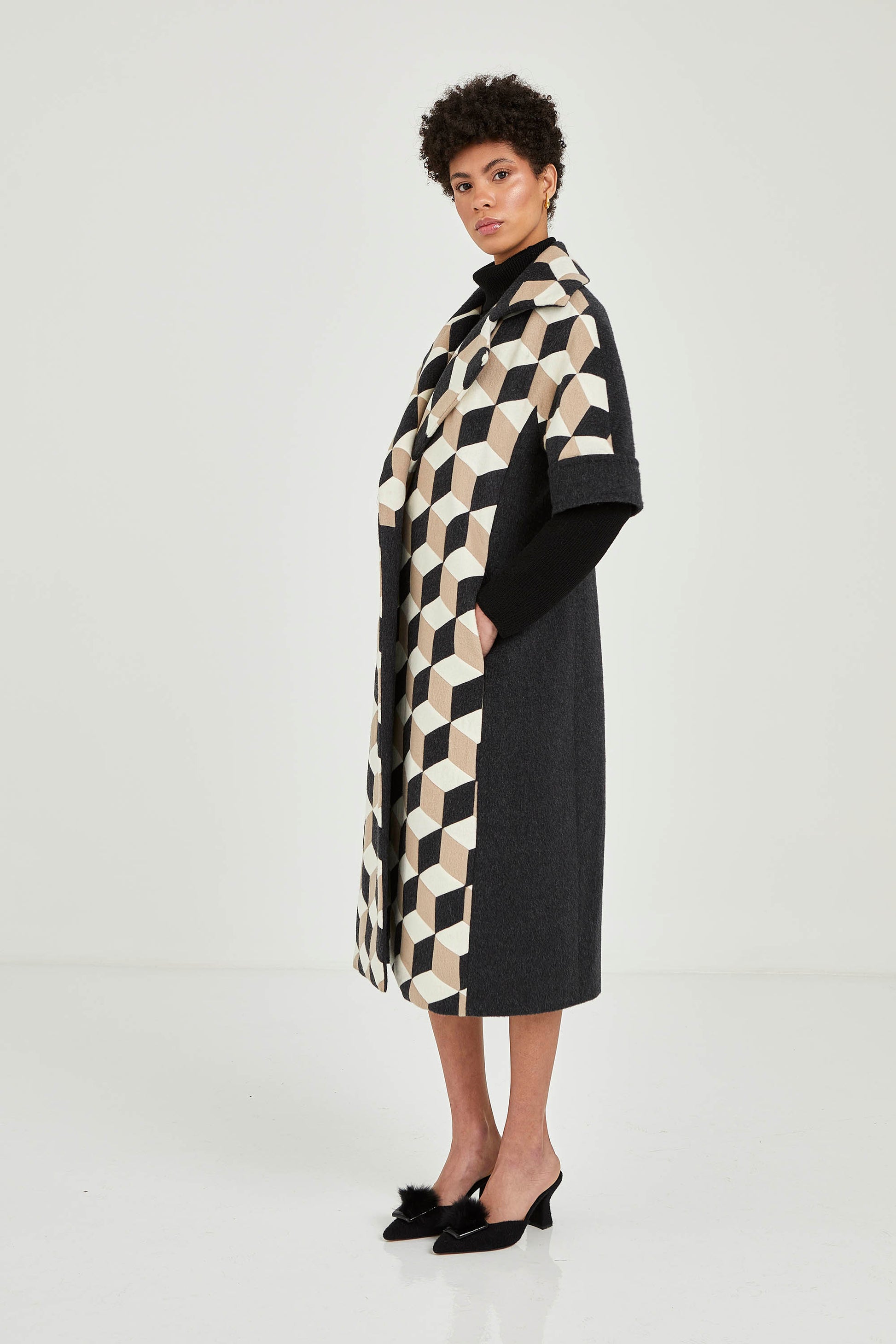 Abrigo Cuboide Baby Alpaca | Pieza Única