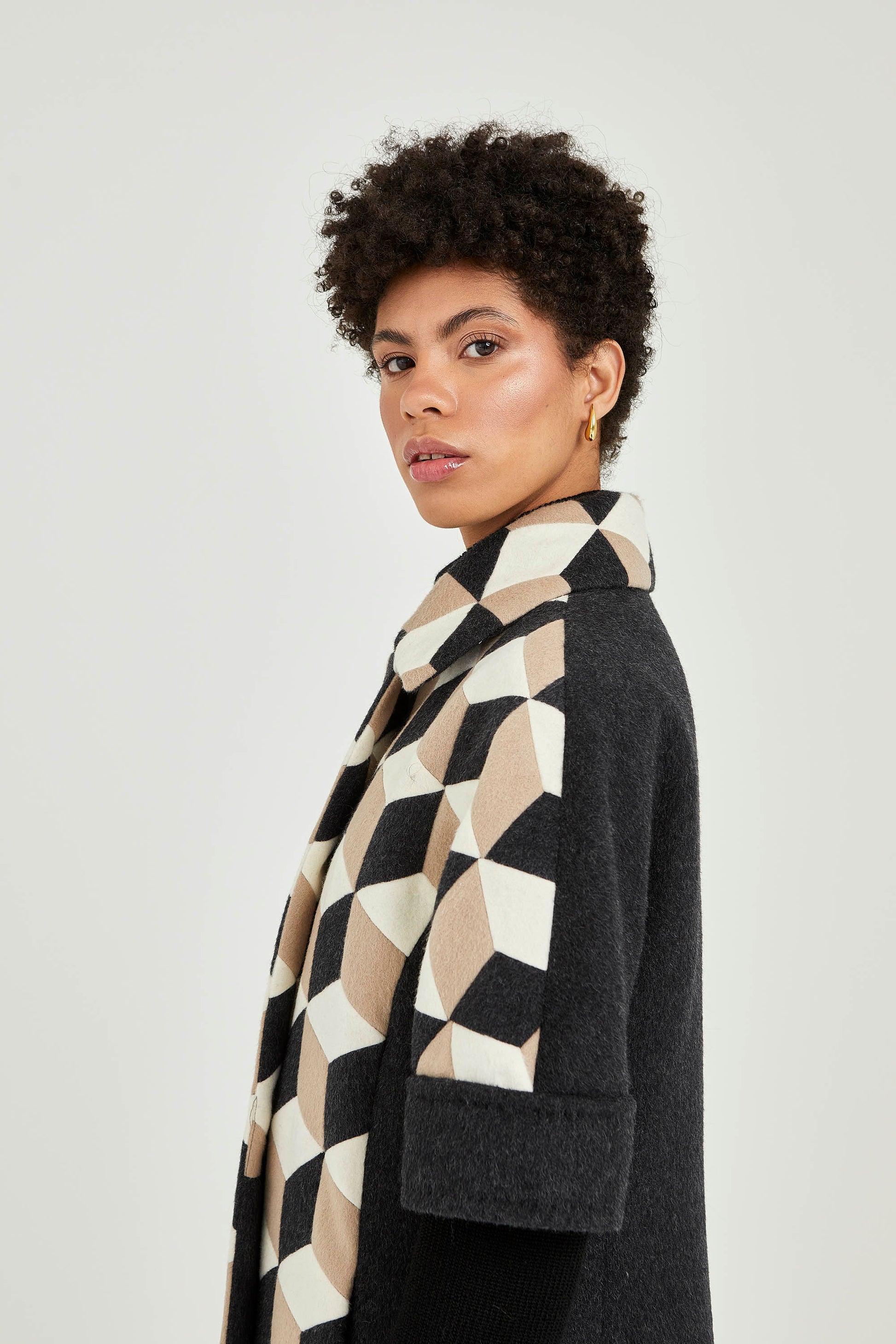 Abrigo Cuboide Baby Alpaca | Pieza Única