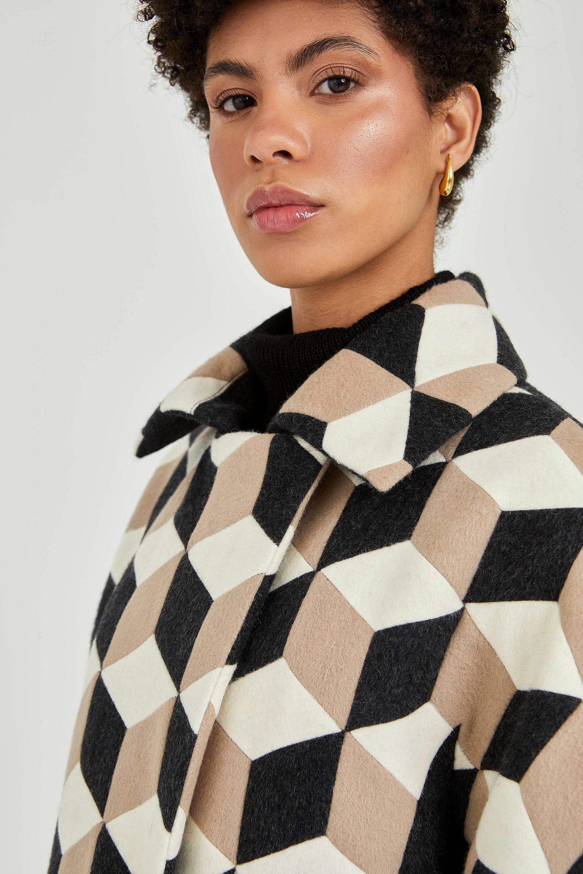 Abrigo Cuboide Baby Alpaca | Pieza Única