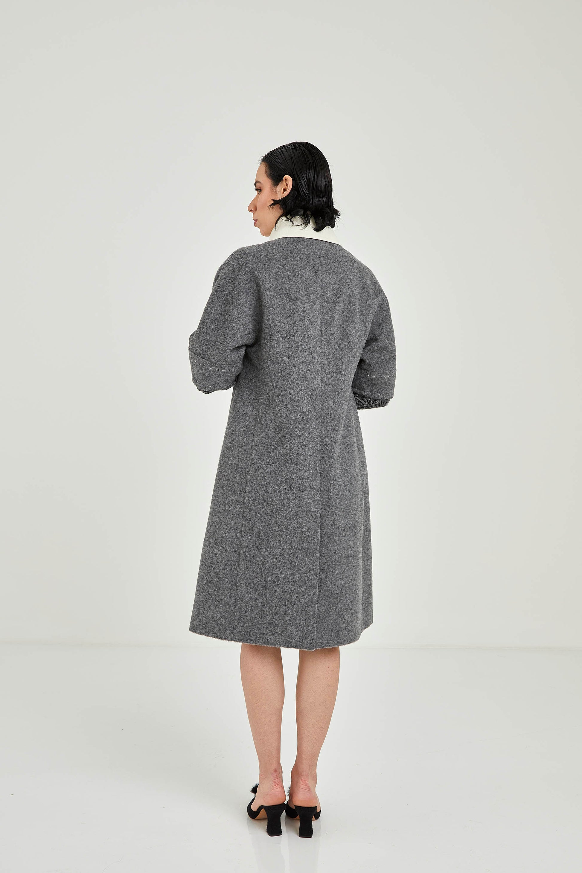 Short-sleeve Baby Alpaca Coat | Elisse