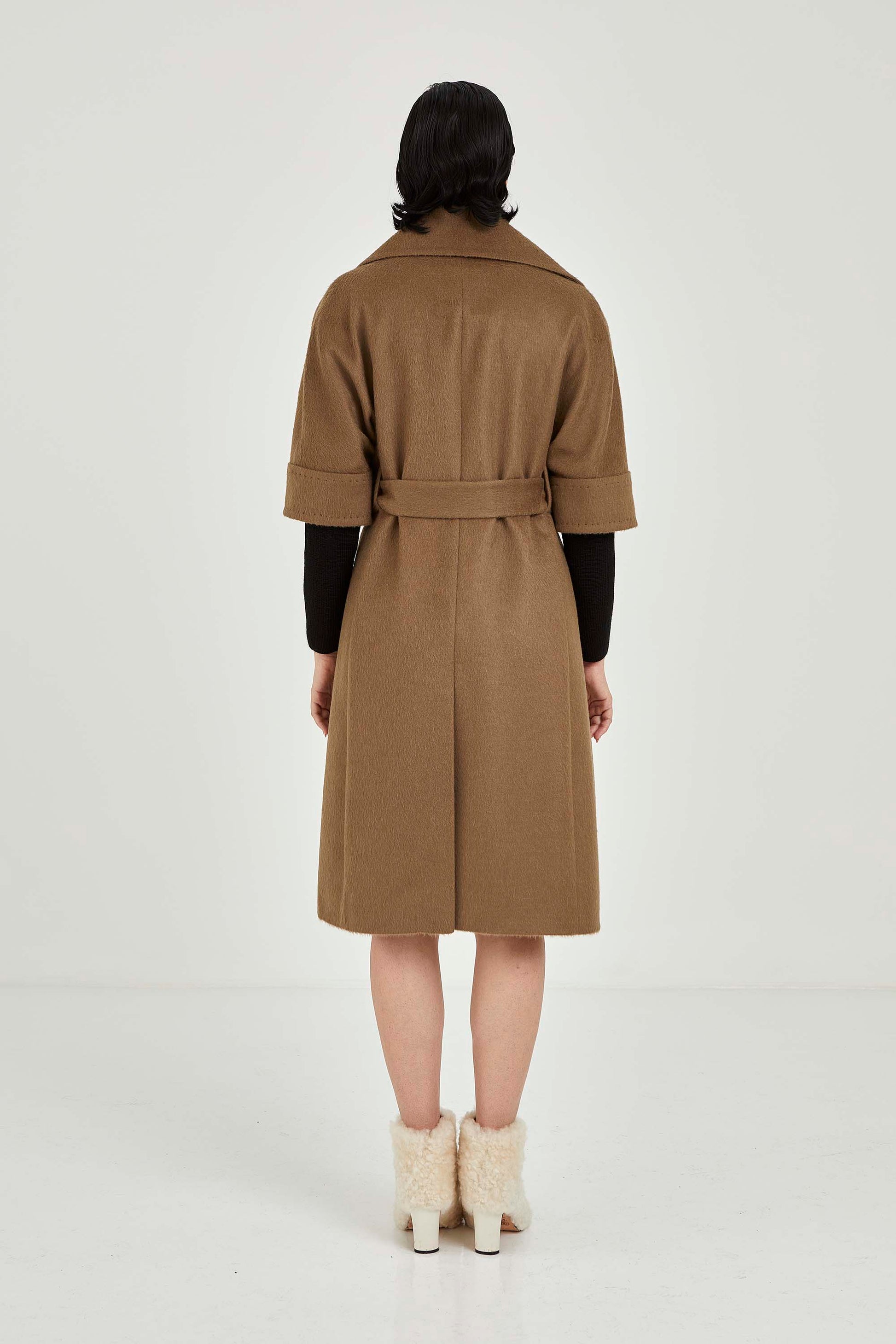 Short-sleeve Baby Royal Suri Alpaca Coat | Elisse