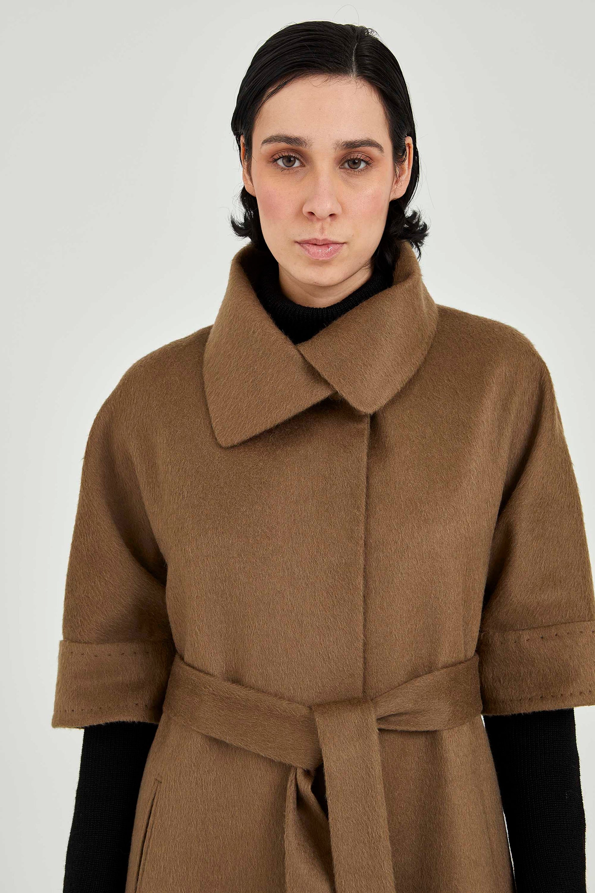 Short-sleeve Baby Royal Suri Alpaca Coat | Elisse