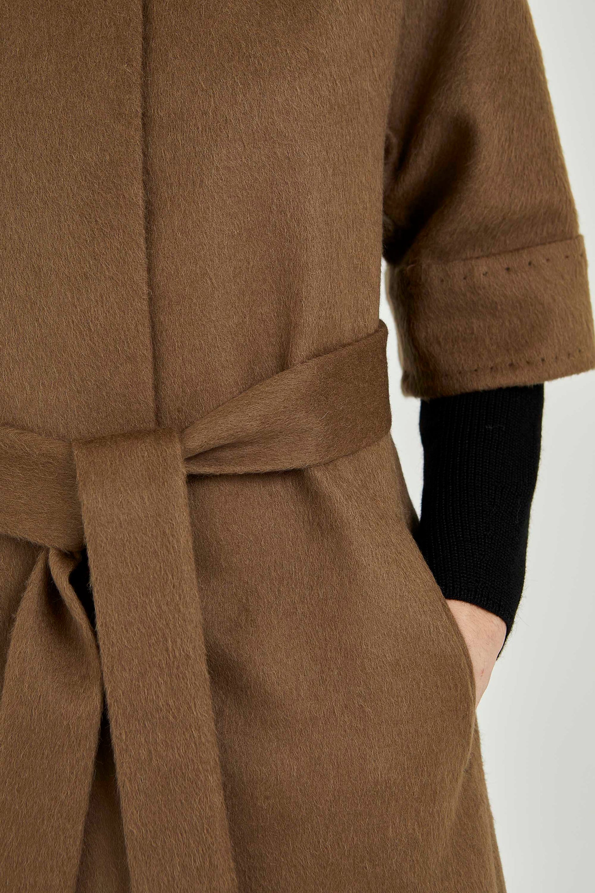 Short-sleeve Baby Royal Suri Alpaca Coat | Elisse