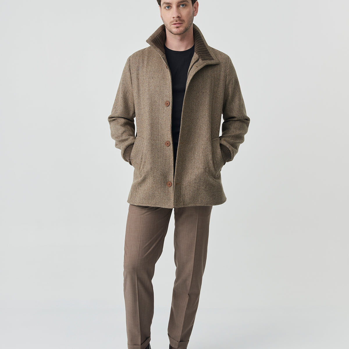 Casaca Elliot Tweed Espiga Color Camel