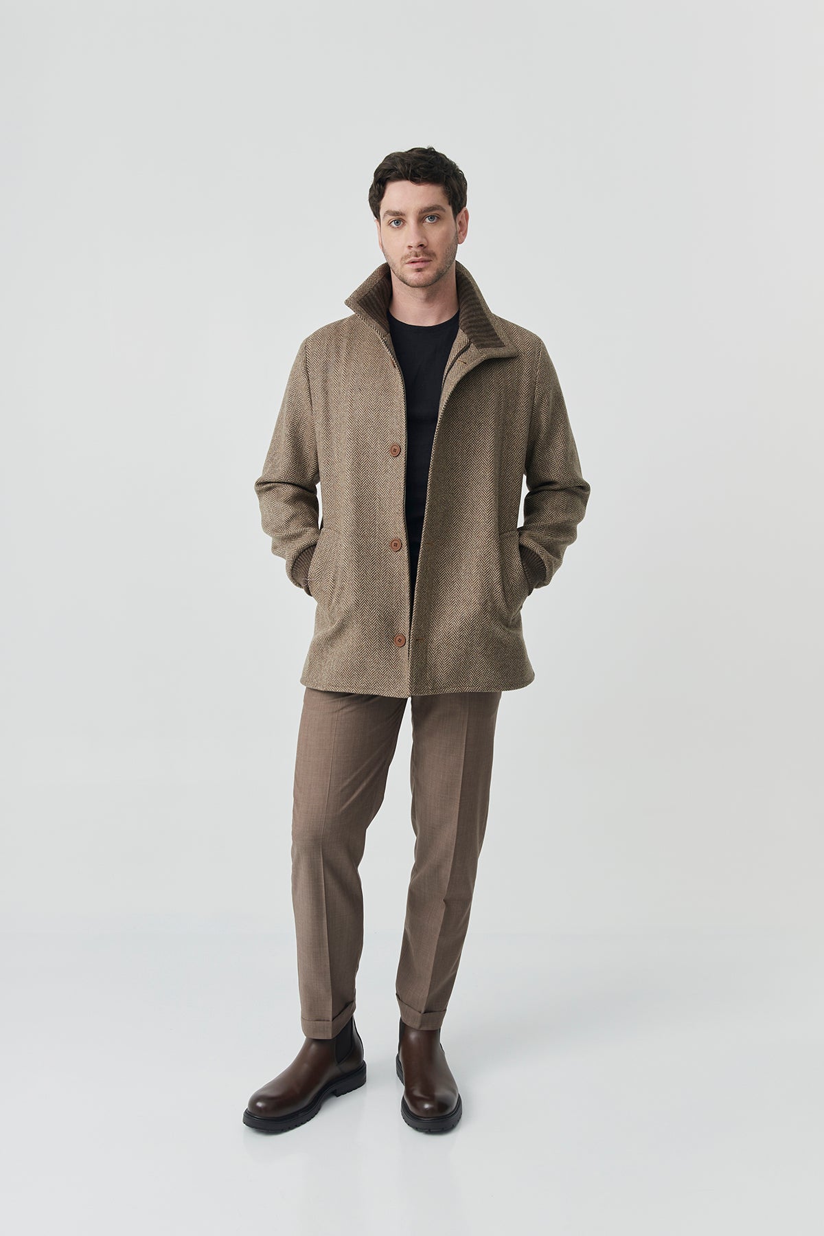 Casaca Elliot Tweed Espiga Color Camel