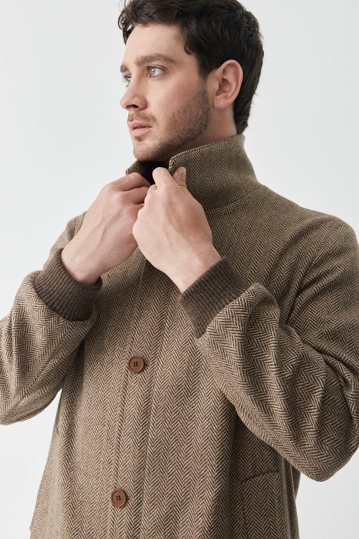 Casaca Elliot Tweed Espiga Color Camel