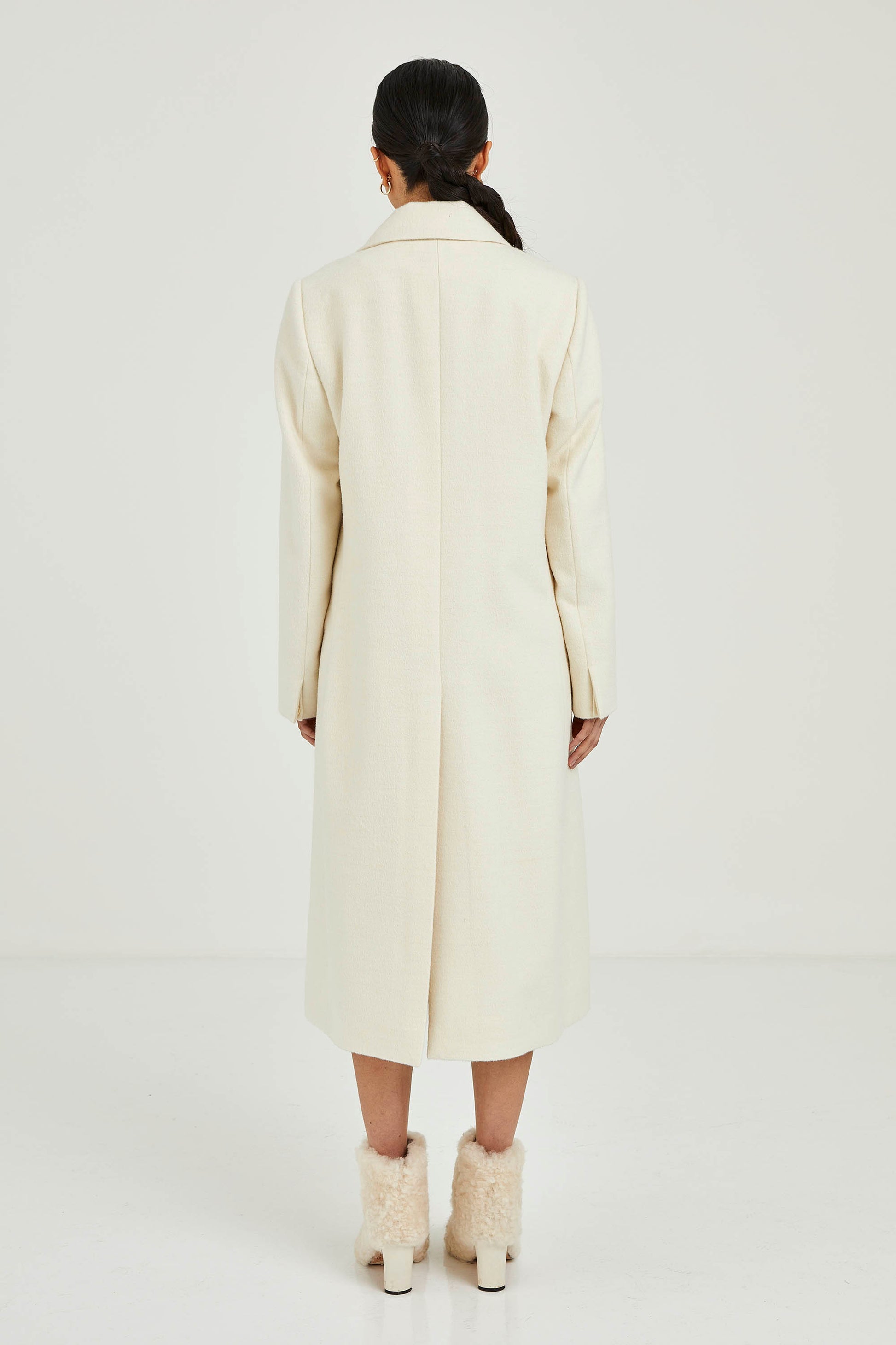 Four-button Baby Alpaca Coat | Rossette