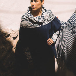 Luxury baby alpaca poncho for women made in Peru
