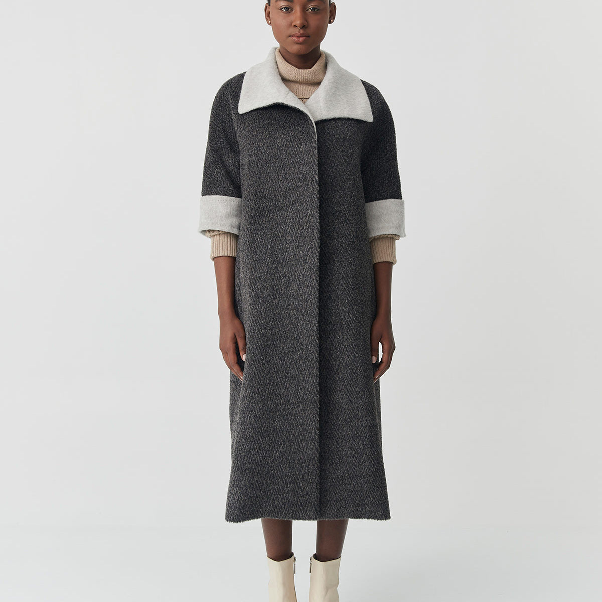 Abrigo Suri Alpaca Manga Corta | Grecia