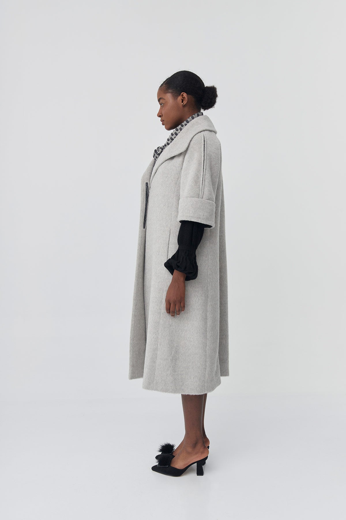 Suri Alpaca Short-sleeve Coat | Grecia