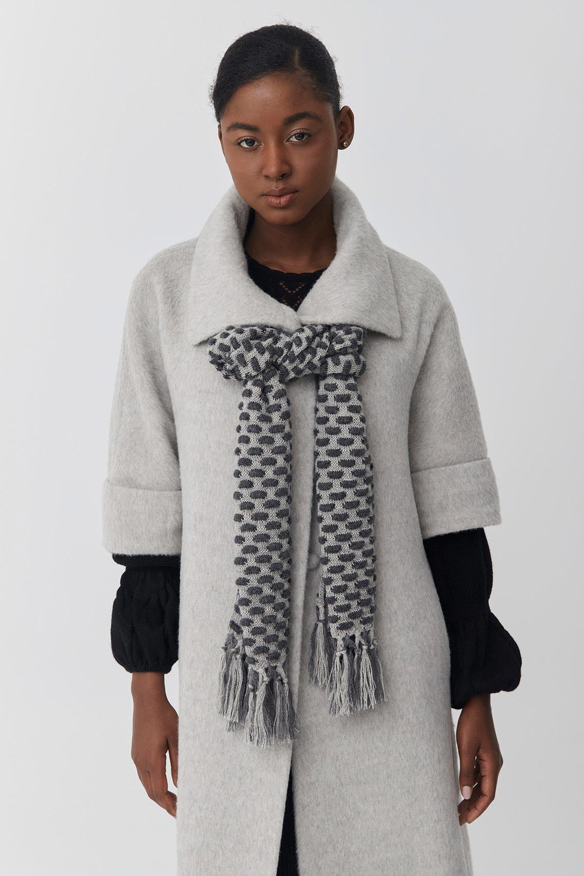 Suri Alpaca Short-sleeve Coat | Grecia