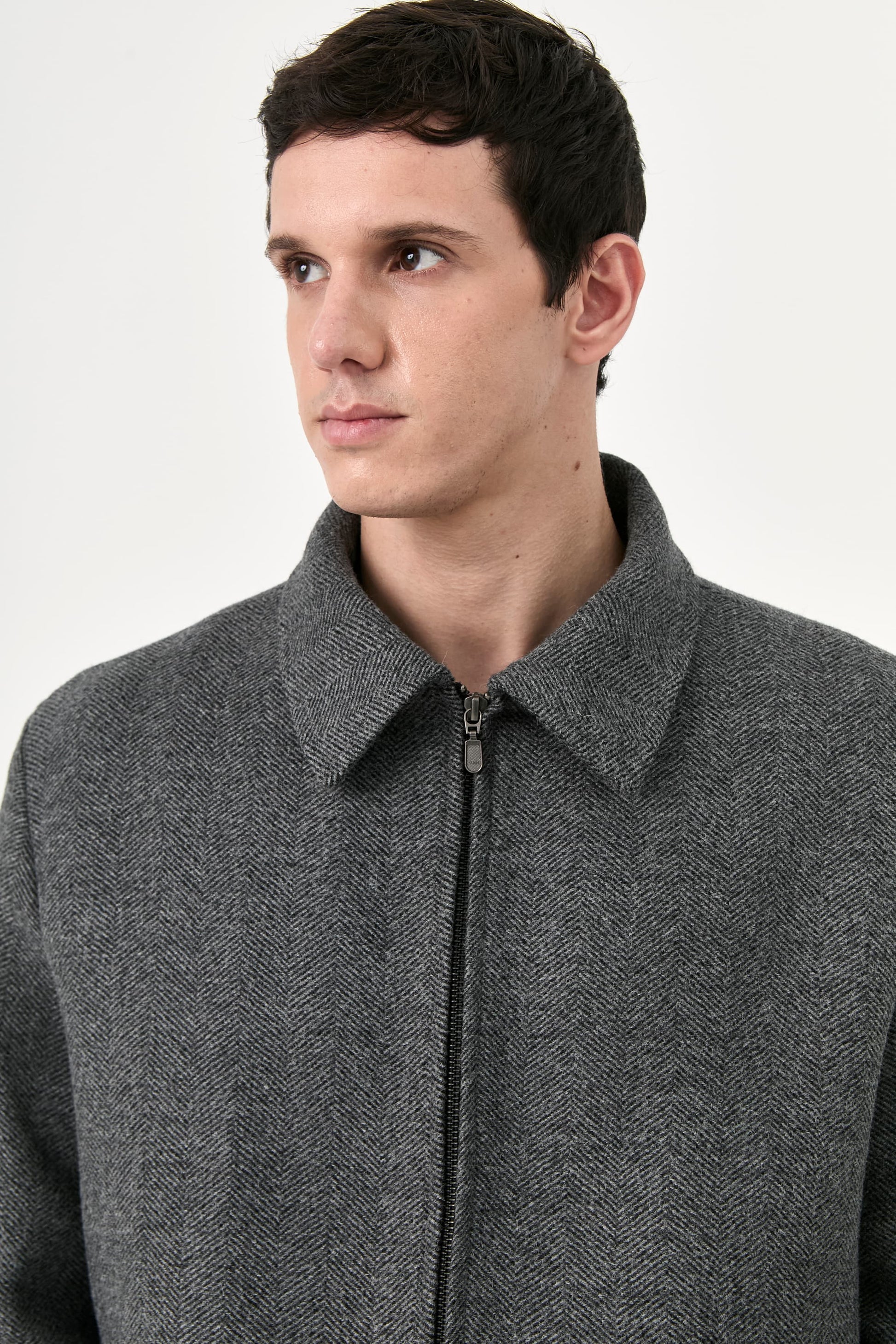 Bomber Leo Herringbone Baby Alpaca