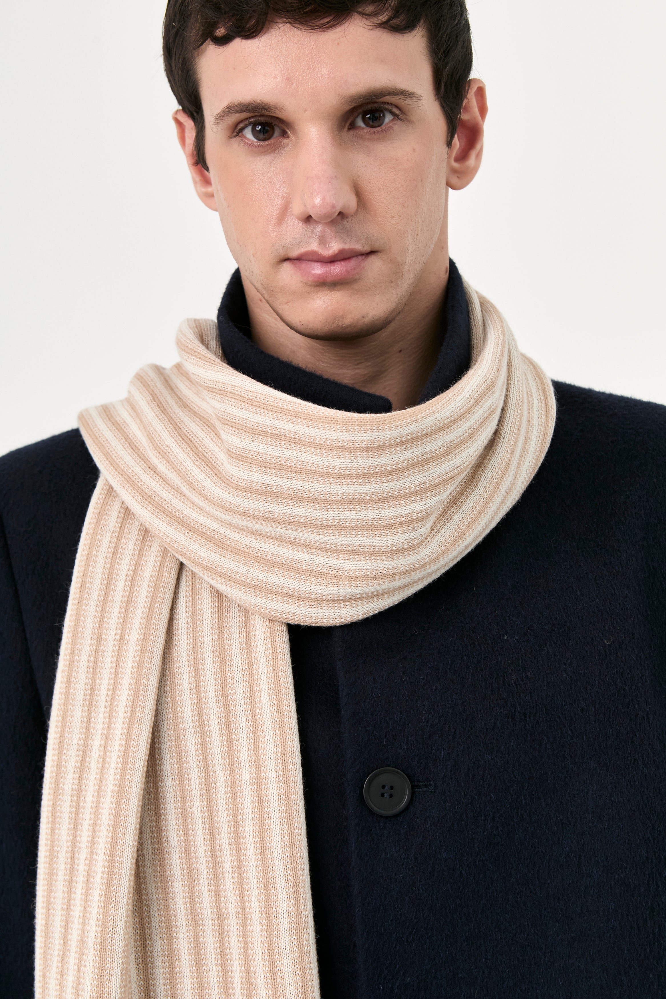 Striped Baby Alpaca Scarf