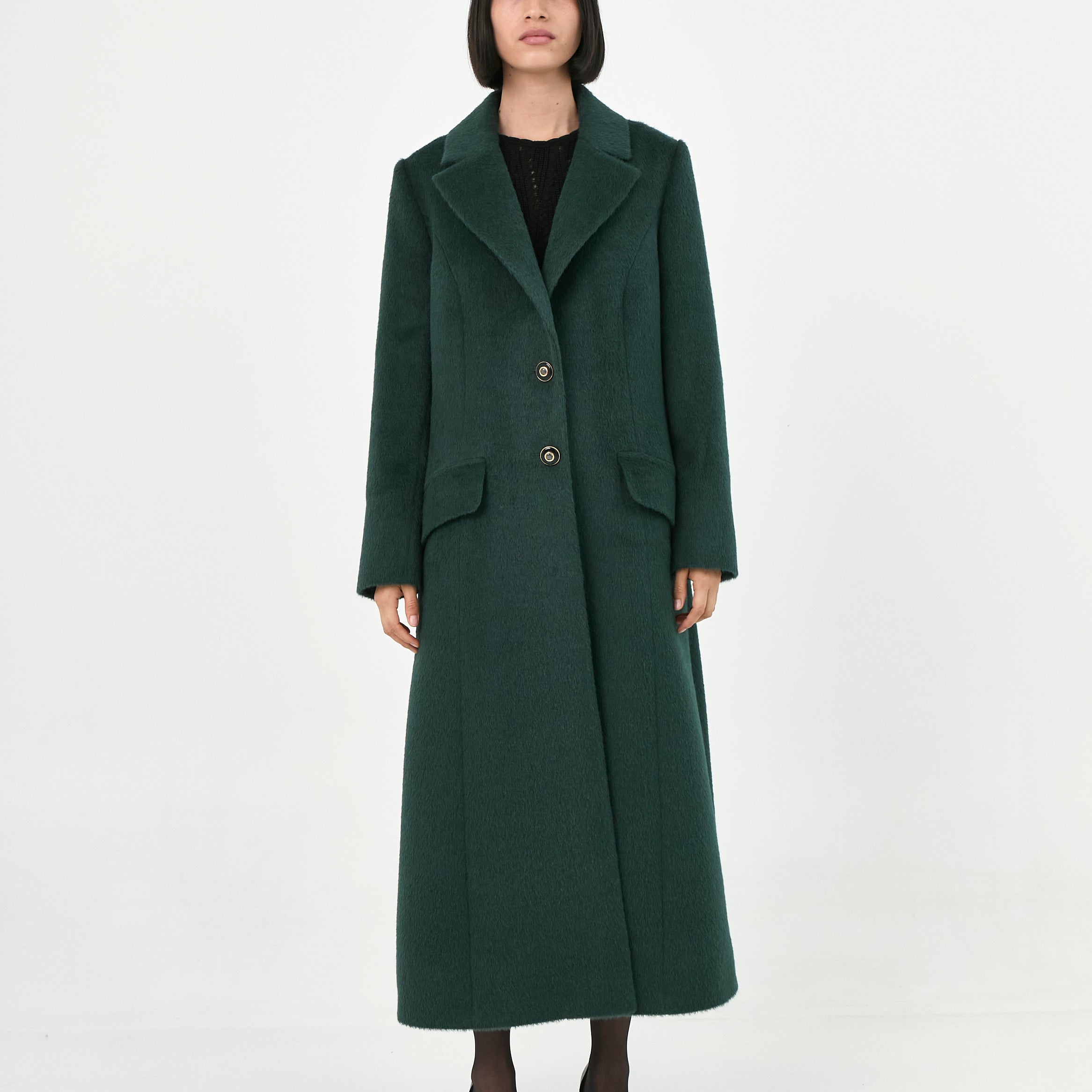 Suri Alpaca Maxi Coat | Kaori