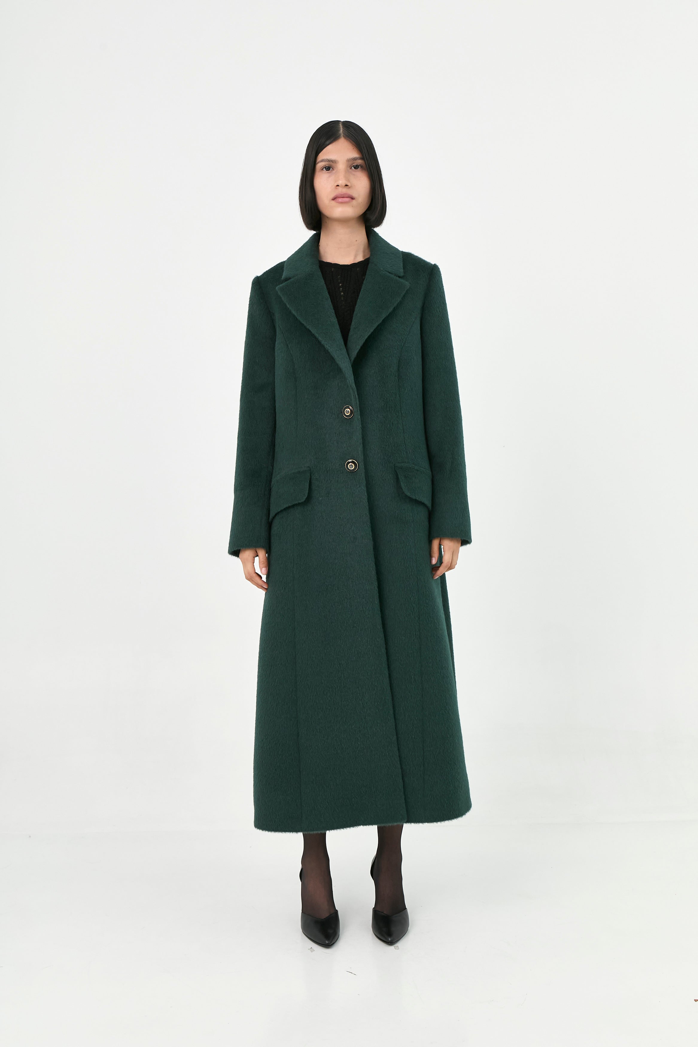 Suri Alpaca Maxi Coat | Kaori