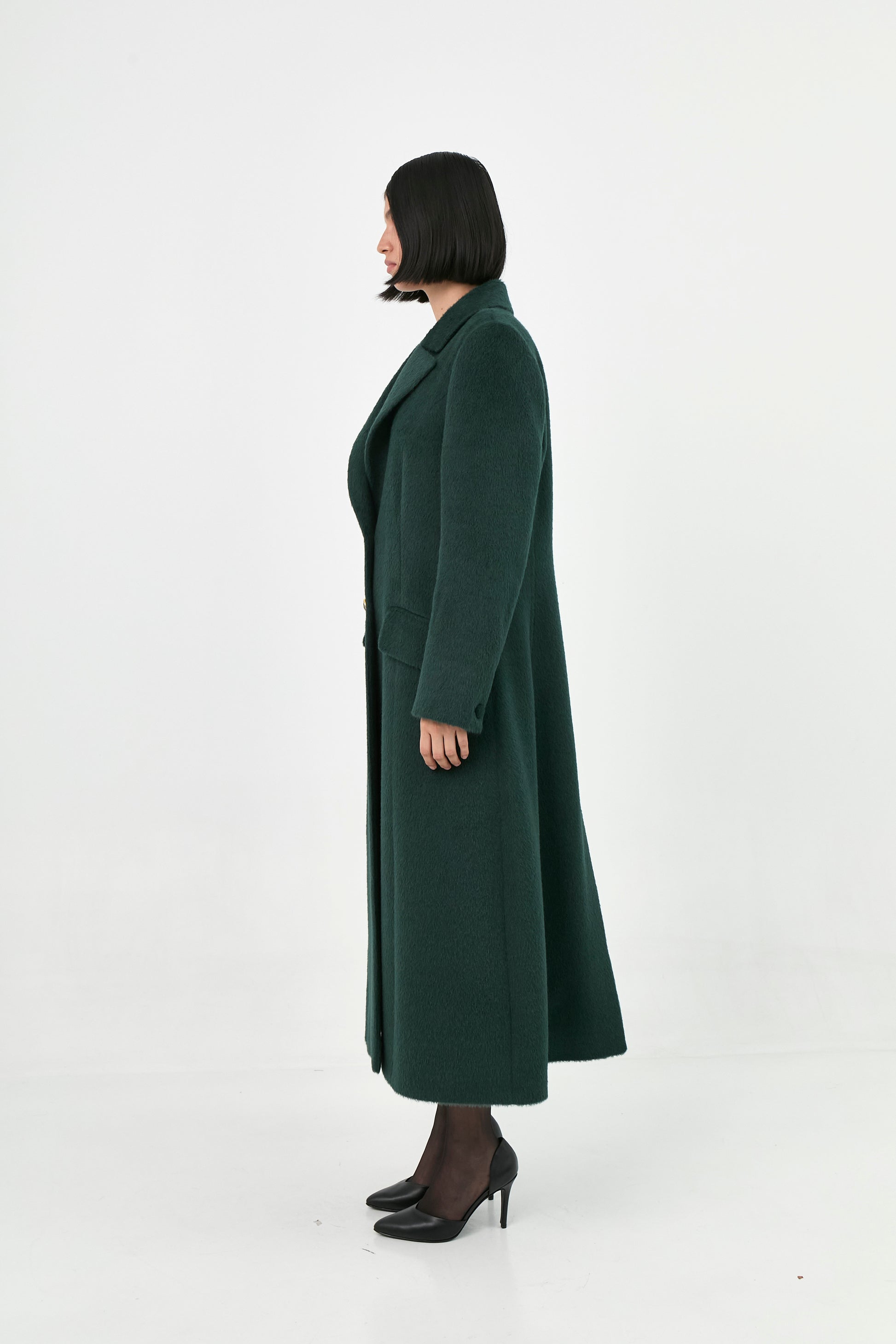 Suri Alpaca Maxi Coat | Kaori