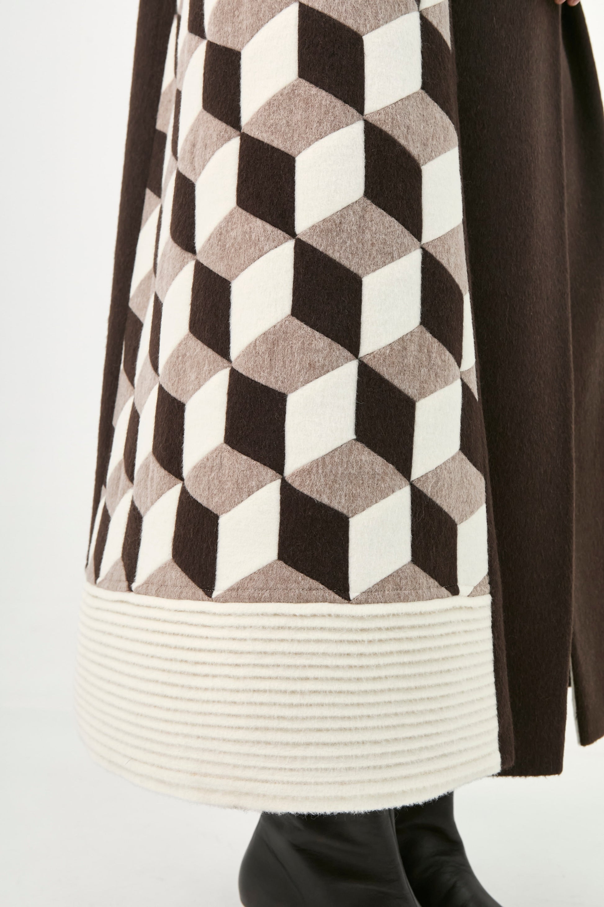 Cuboid Handcrafted Cape Coat | Emilia