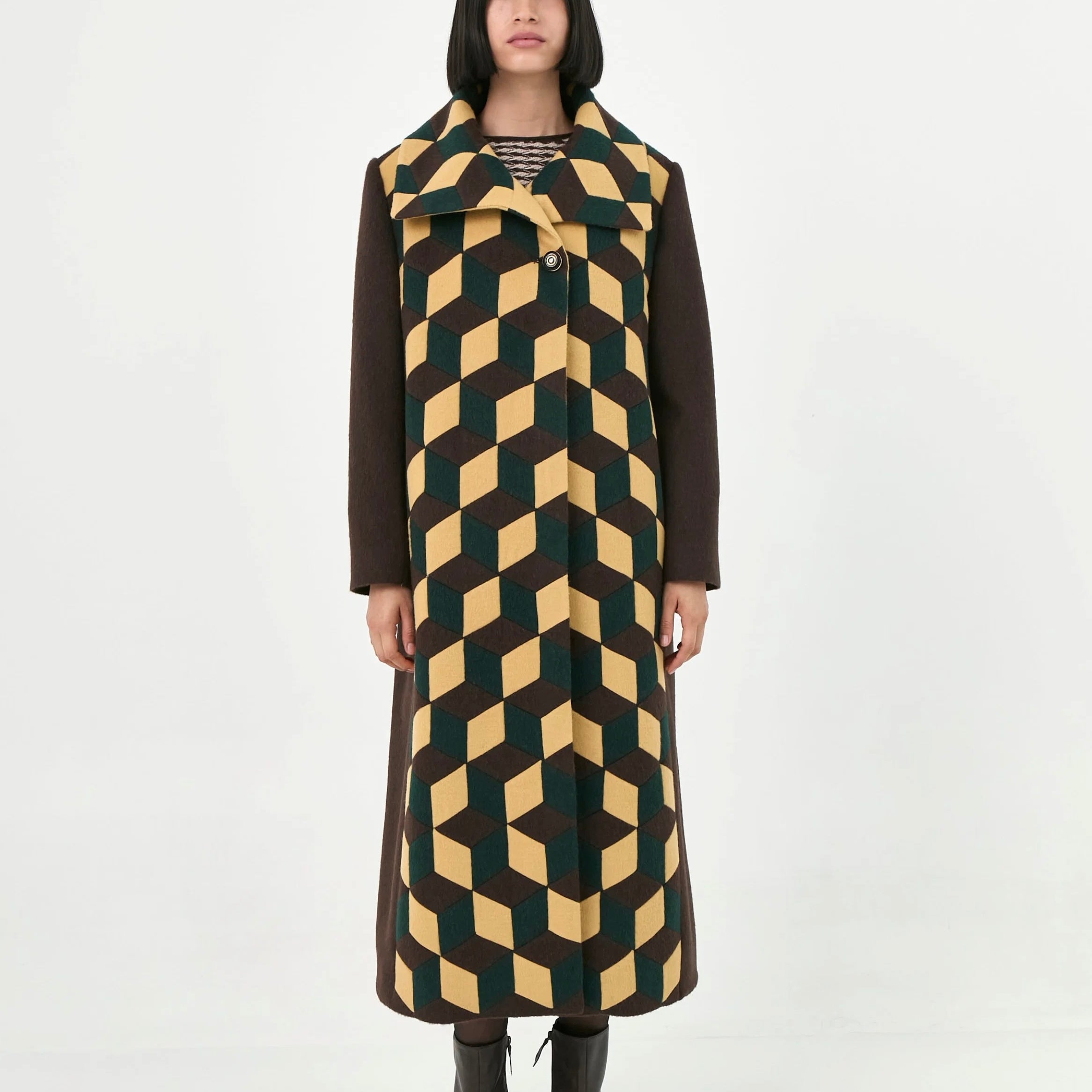 Cuboid Handcrafted Coat | Essence