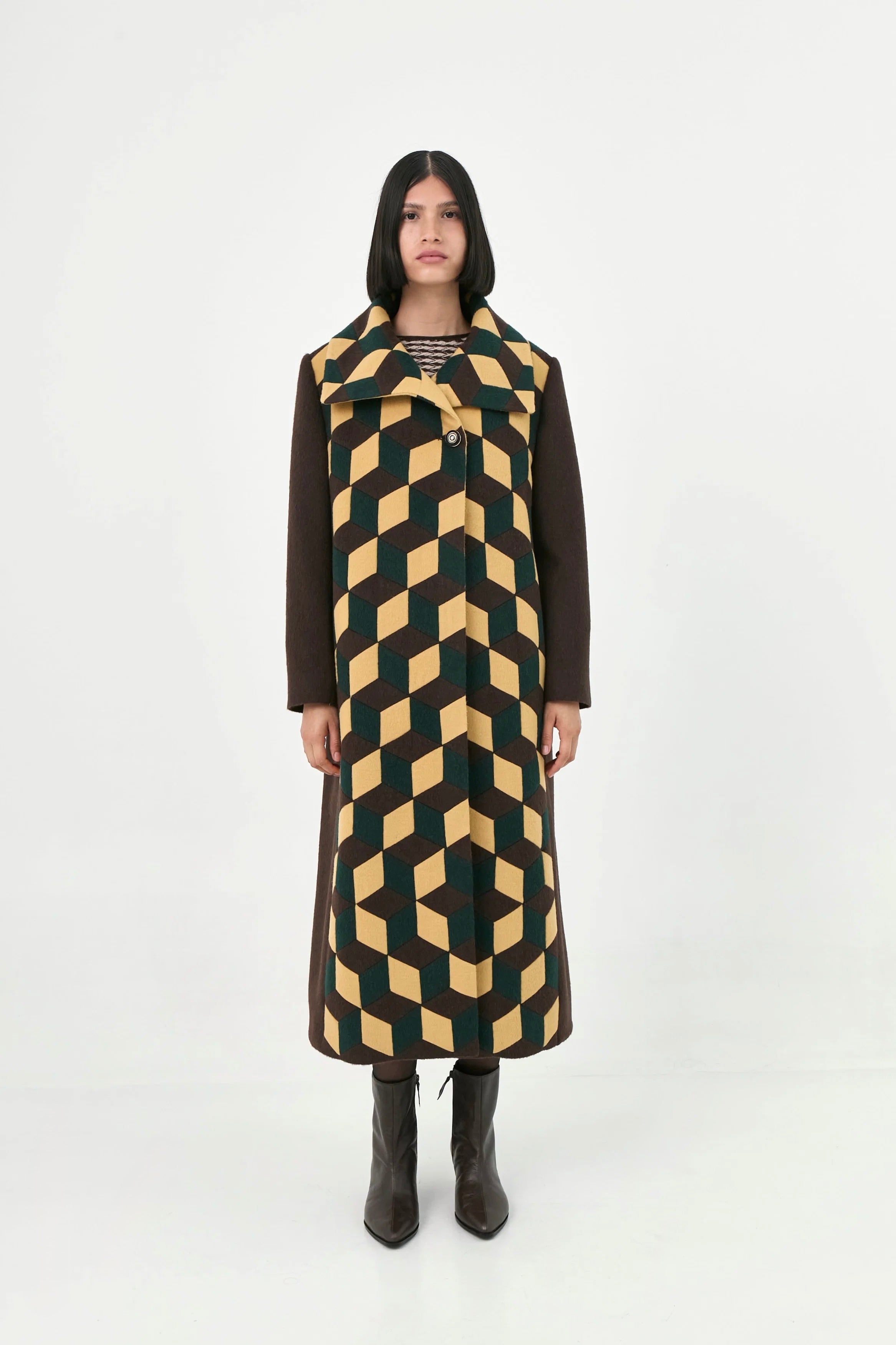 Cuboid Handcrafted Coat | Essence