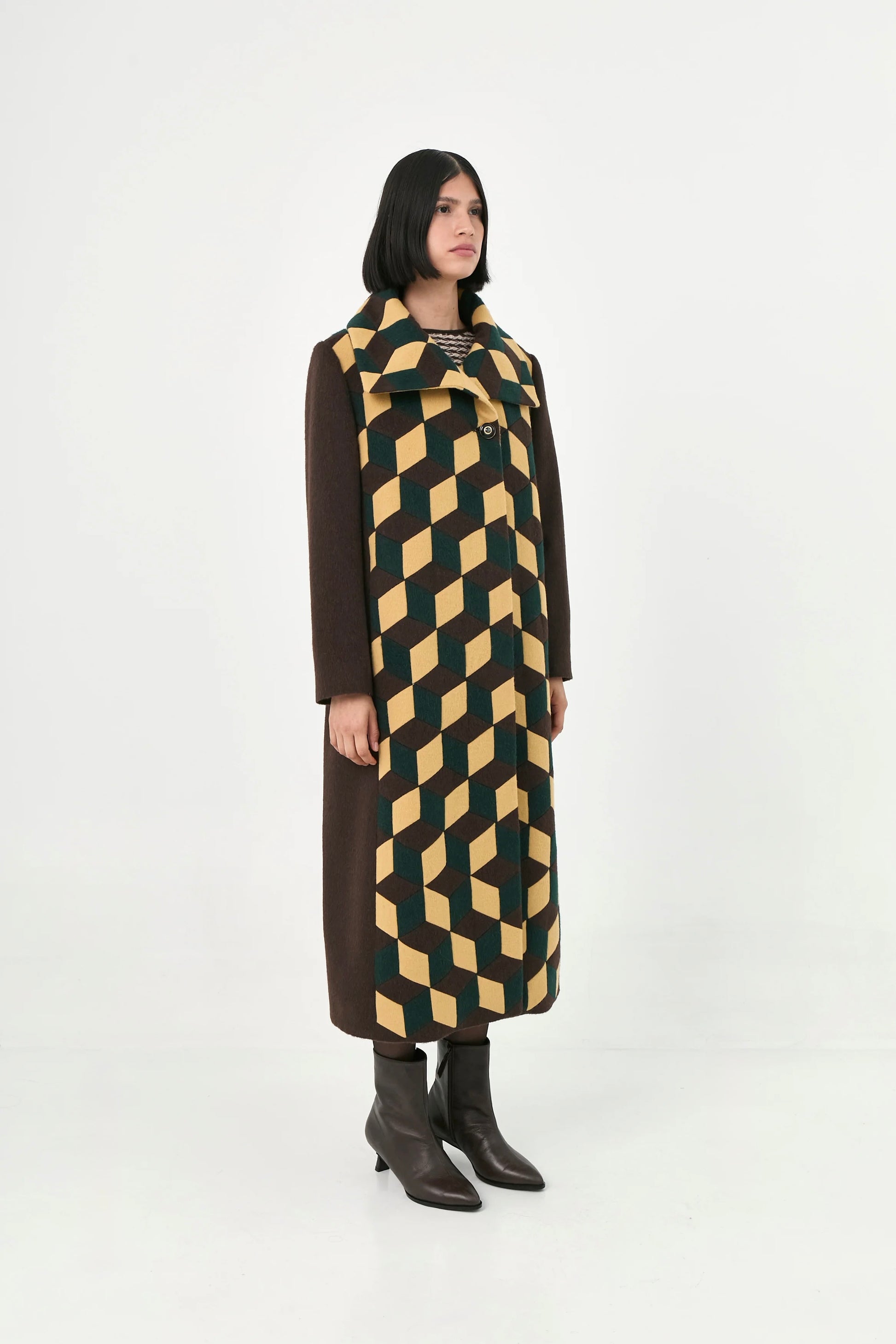 Cuboid Handcrafted Coat | Essence