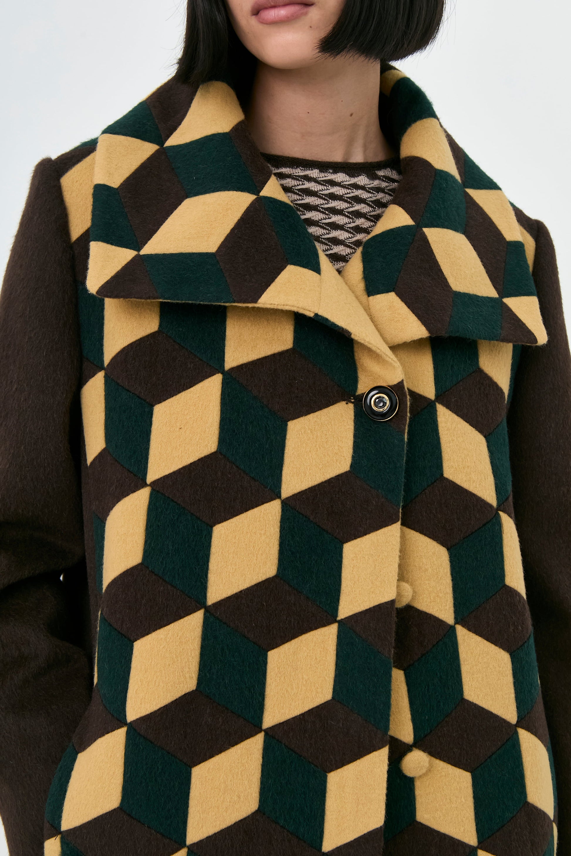 Cuboid Handcrafted Coat | Essence