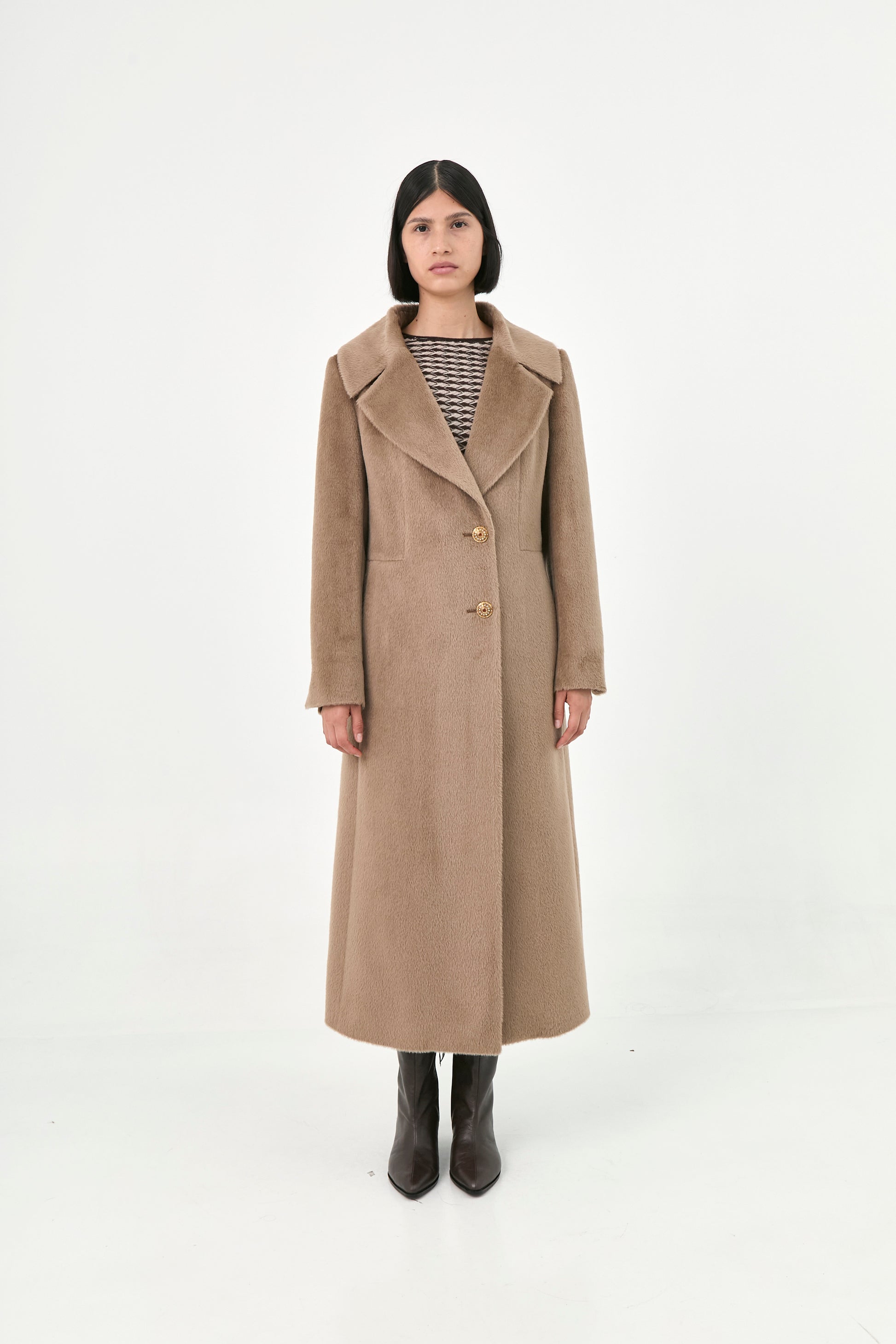 Long Hair Suri Alpaca Coat | Zara