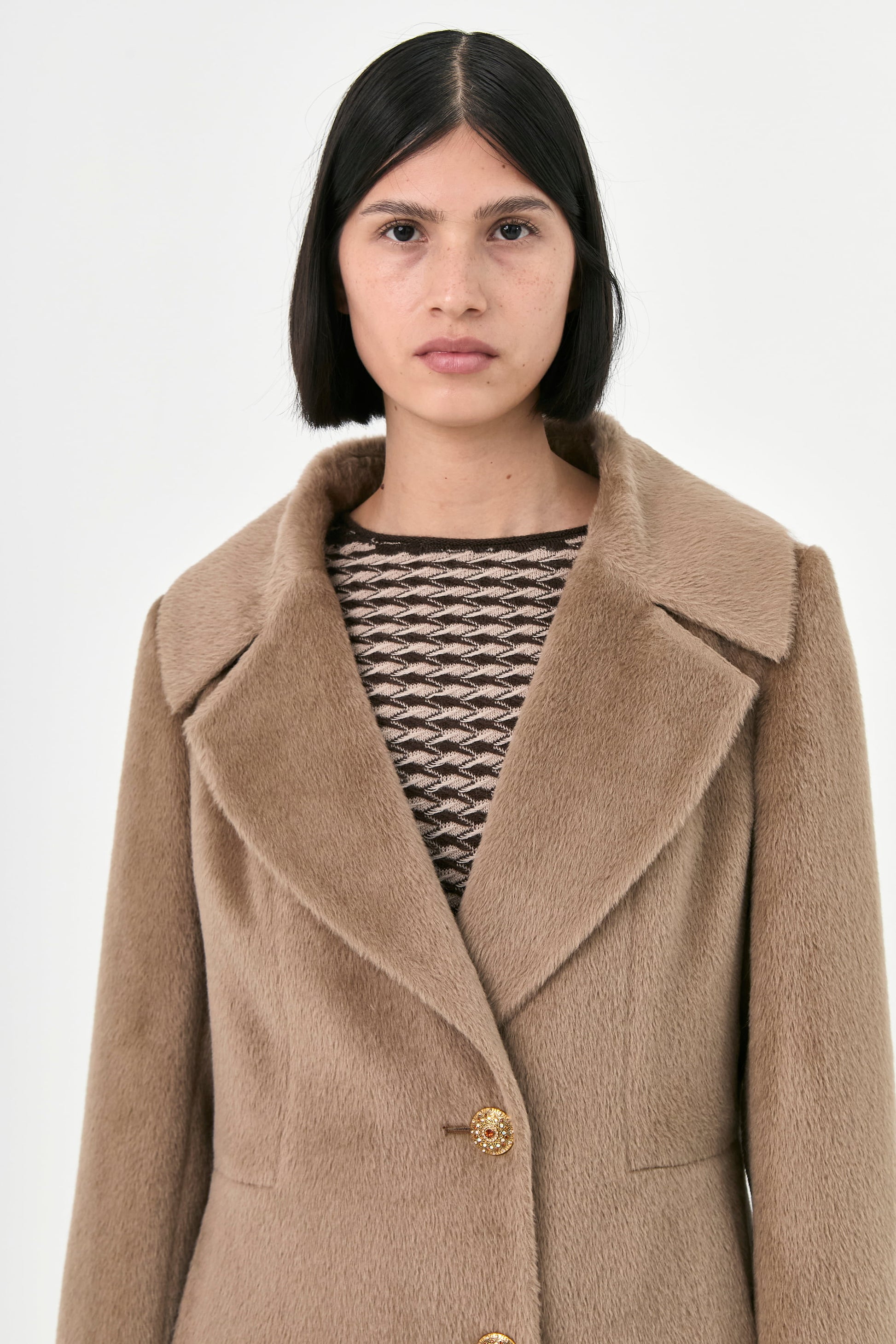 Long Hair Suri Alpaca Coat | Zara