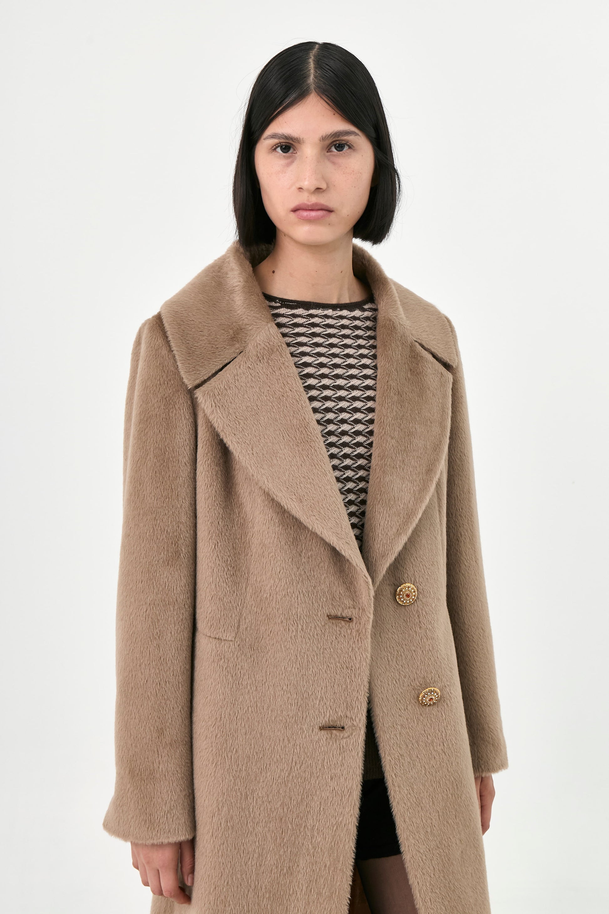 Long Hair Suri Alpaca Coat | Zara