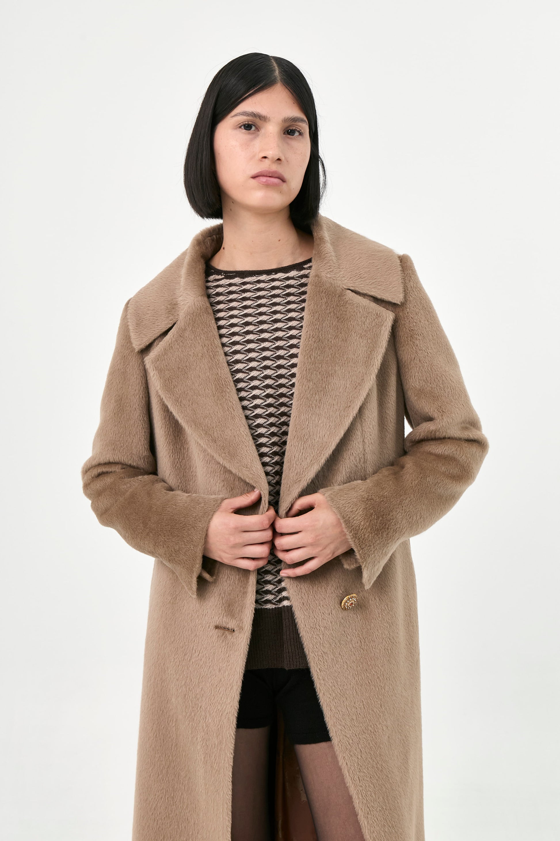 Long Hair Suri Alpaca Coat | Zara