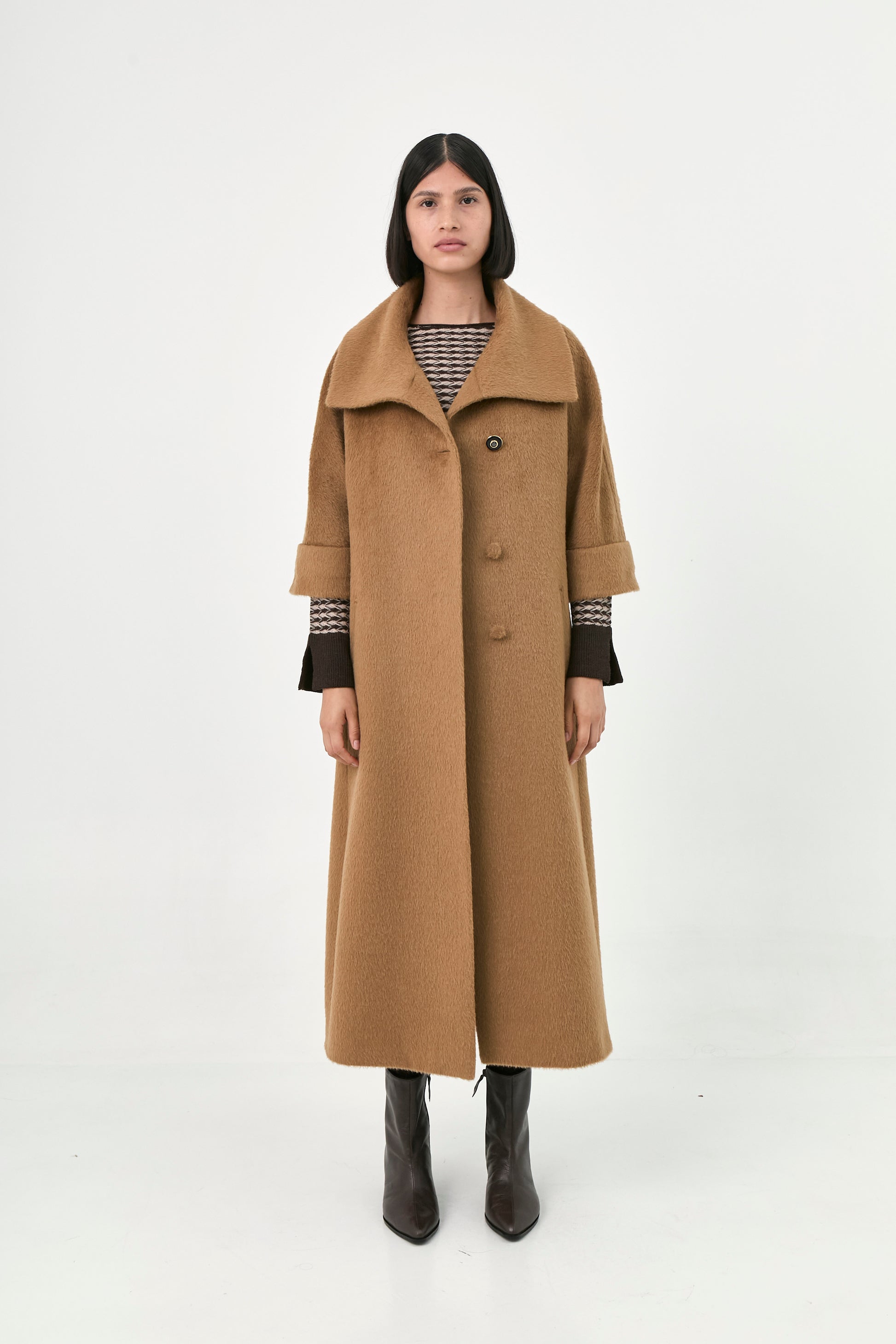 Suri Alpaca Short Sleeve Coat | Giselle