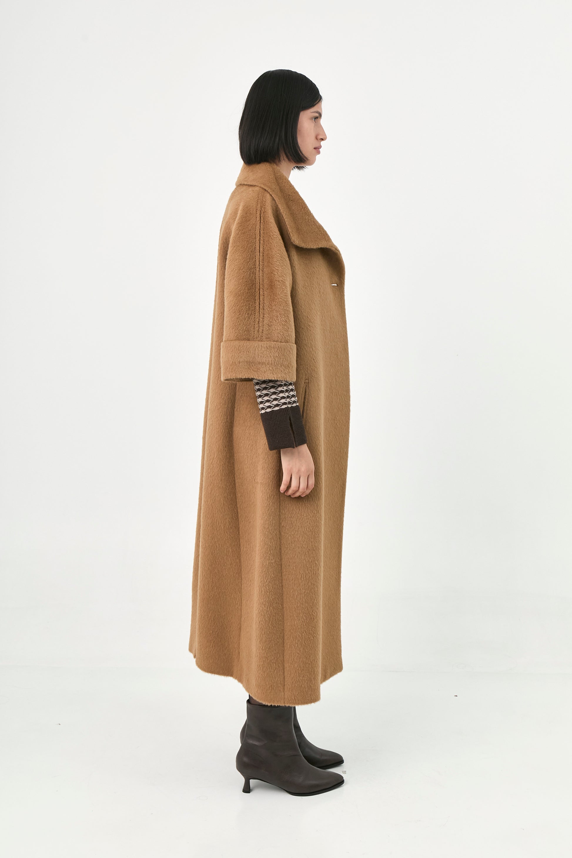 Suri Alpaca Short Sleeve Coat | Giselle