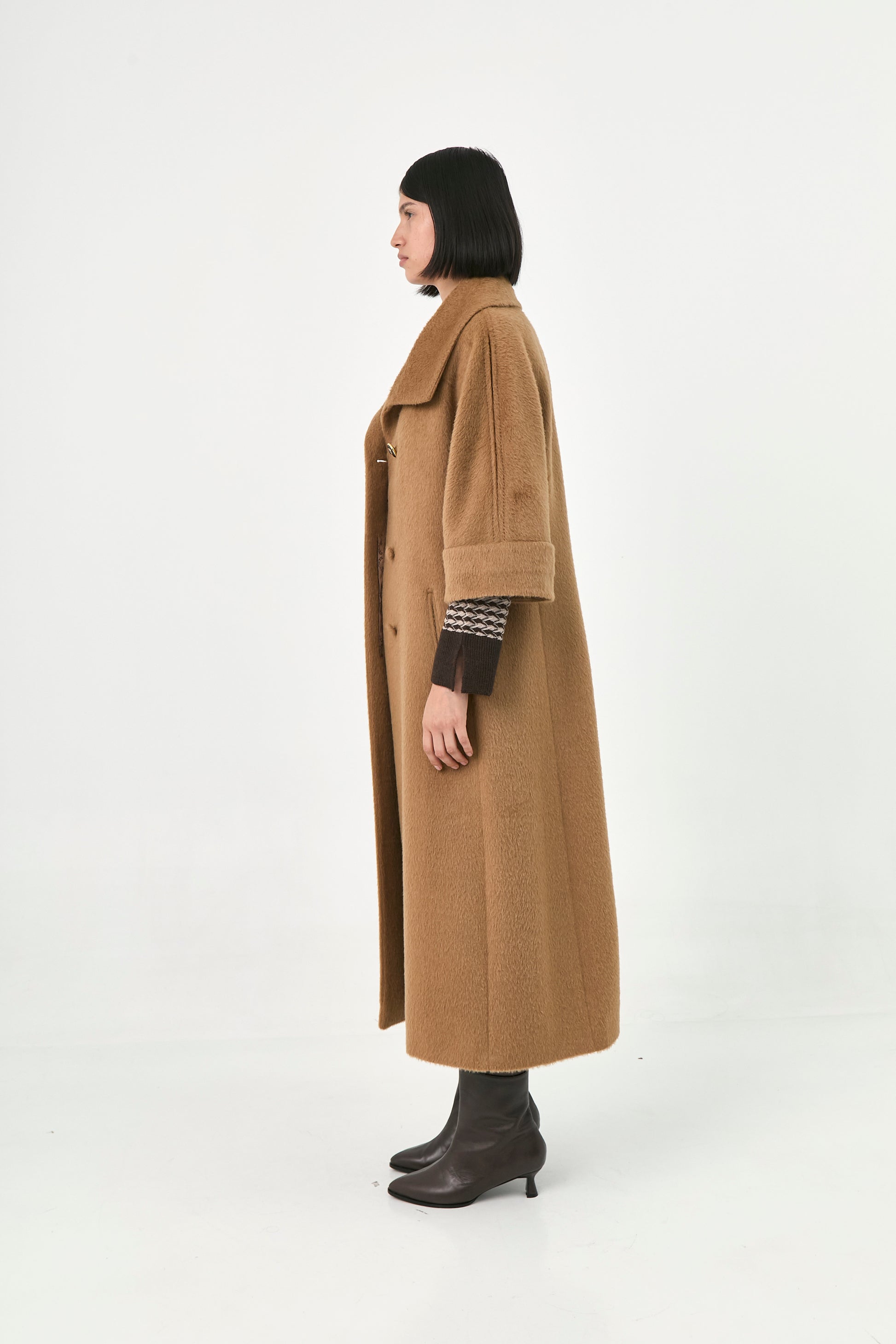Suri Alpaca Short Sleeve Coat | Giselle