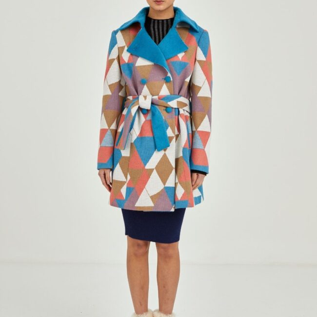 Prism alpaca Mid-length Coat - Image 2