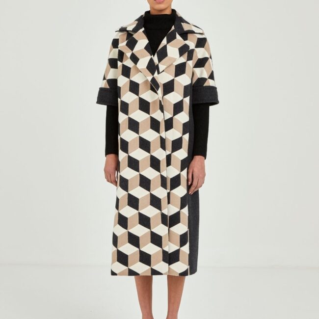 Cuboid handcrafted coat
