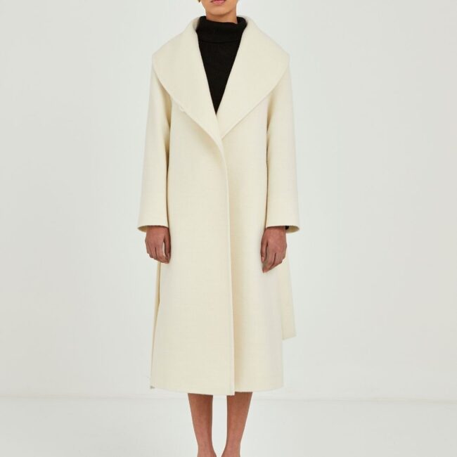 Classic Drape ivory Coat
