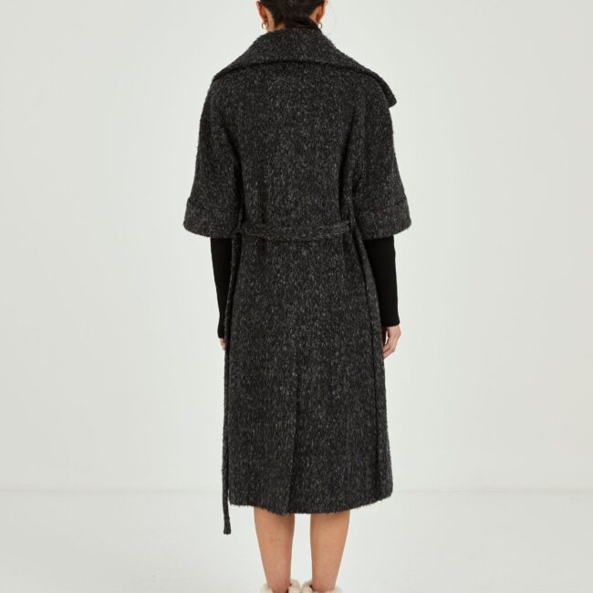 Heritage short-sleeve charcoal coat - Image 3