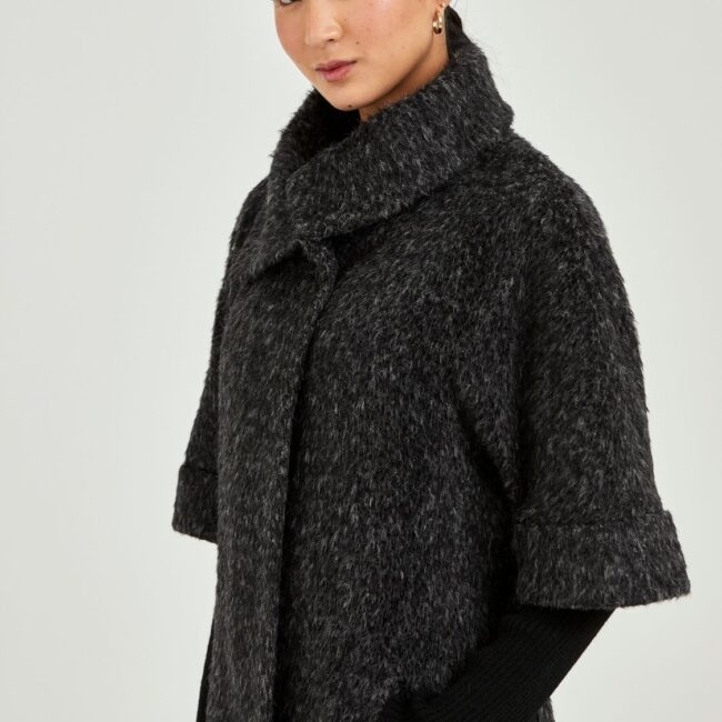 Heritage short-sleeve charcoal coat - Image 5