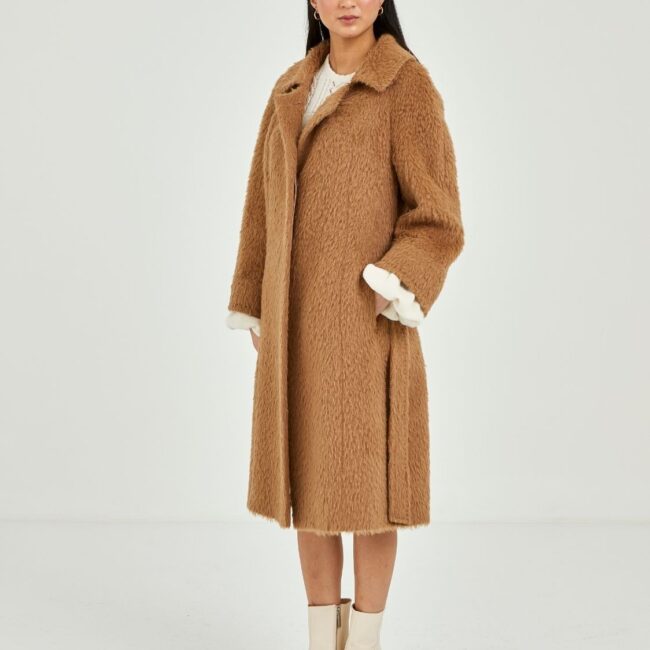 Heritage Camel One-Button Coat - Image 2