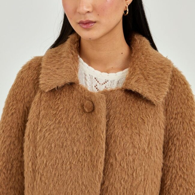 Heritage Camel One-Button Coat - Image 4
