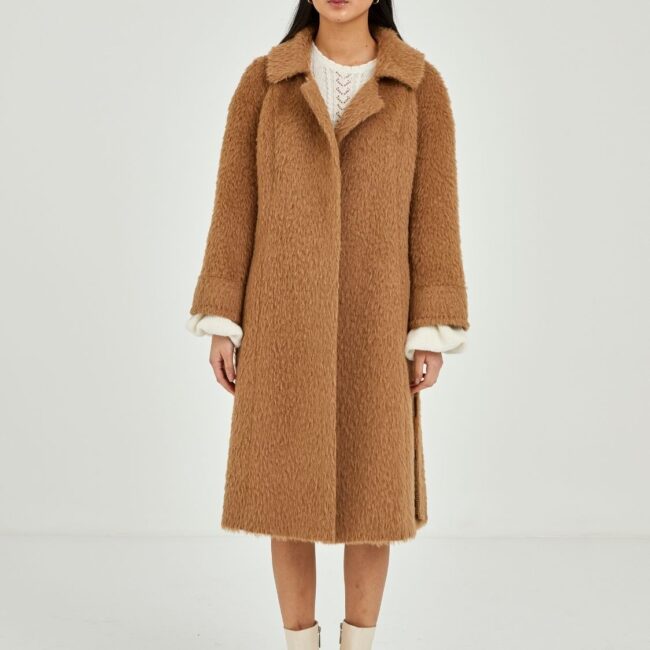 Heritage Camel One-Button Coat