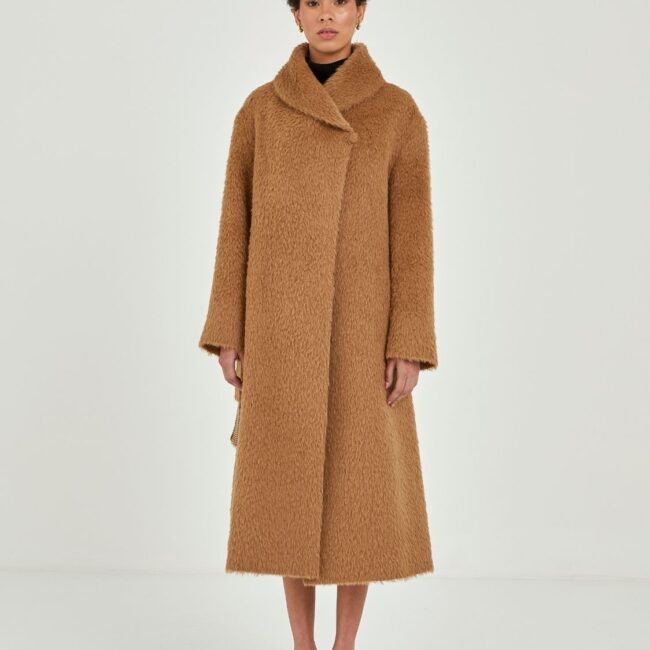 Heritage Drape Camel Long Coat