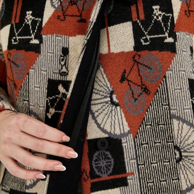 Pauline print long coat - Image 4